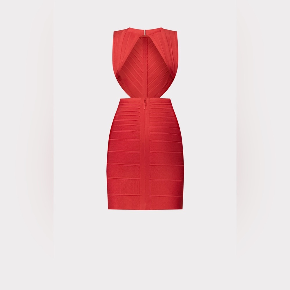 HERVE LEGER - CUT OUT OPEN BACK MINI DRESS - Picture 5 of 6